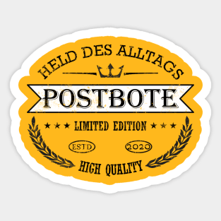 Held des Tages Postbote Vintage Design Sticker